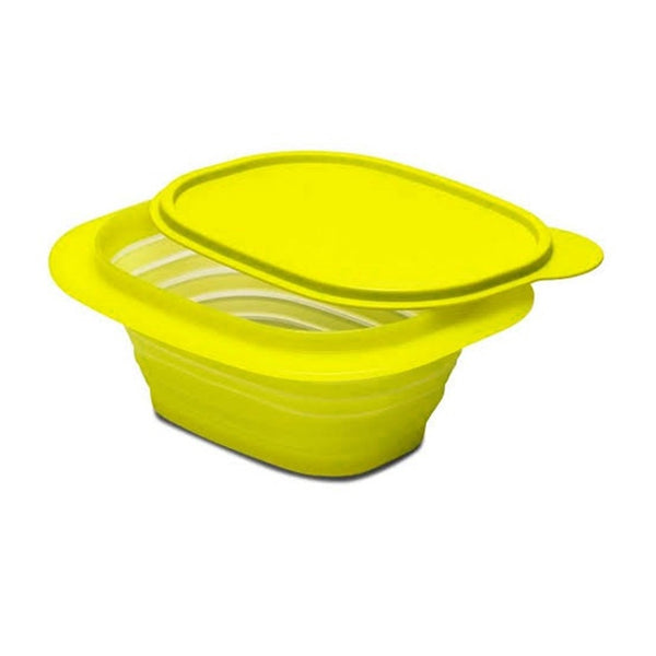 TUPPERWARE FLATOUT RARE RECTANGLE EXPANDABLE FLEX BOWL W/ SEAL 3.5-c SALSA VERDE