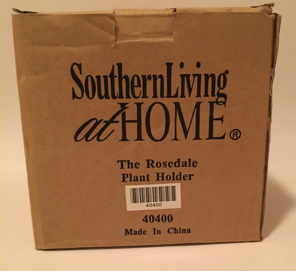 SOUTHERN LIVING AT HOME ESTATE IRON SET / 2 ROSEDALE PLANT HOLDERS NIB