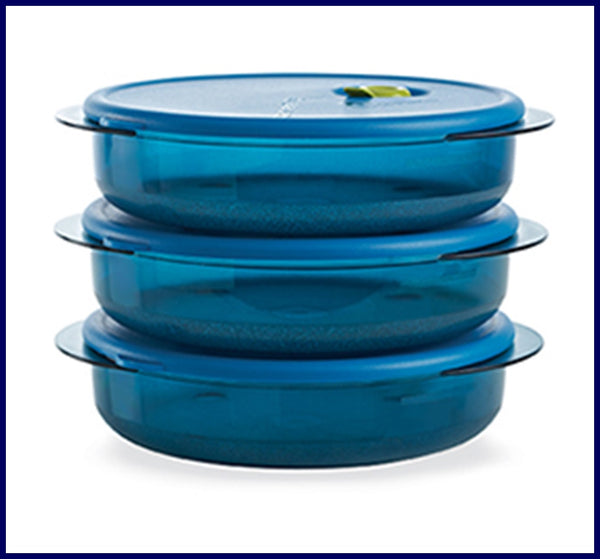 Tupperware Vent N Serve VNS MICROWAVE SMALL ROUND 2.5-c / 600mL COSMOS BASE RED VENT