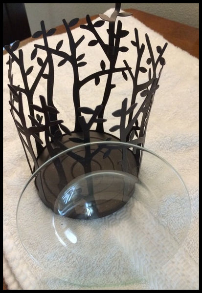 PartyLite Songbird Tealight Scent Plus Wax Aroma Melts Warmer and Pillar / Jar Candle Sleeve - Plastic Glass and Wax ~ PGW