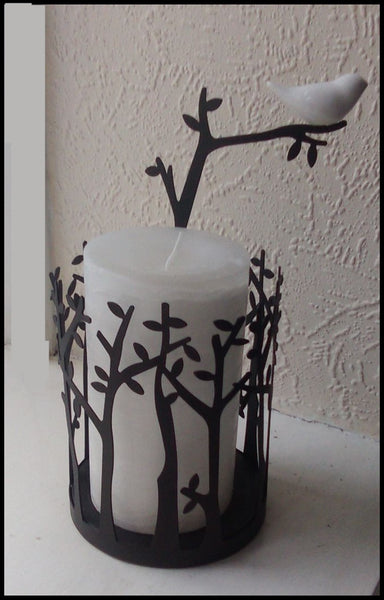 PartyLite Songbird Tealight Scent Plus Wax Aroma Melts Warmer and Pillar / Jar Candle Sleeve - Plastic Glass and Wax ~ PGW