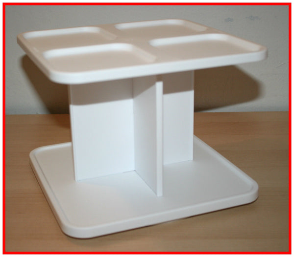 TUPPERWARE MODULAR MATES SPICE SHAKER SET BLACK 4 Shakers ~ 2 Tall Large & 2 Short Small - Plastic Glass and Wax