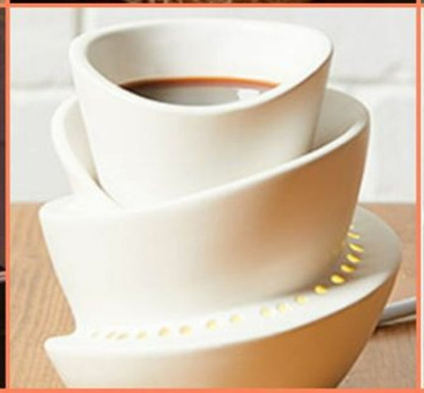 PartyLite Electric ScentGlow Glo Scent Plus Wax Aroma Melts Warmer SPIRAL SWIRL - Plastic Glass and Wax