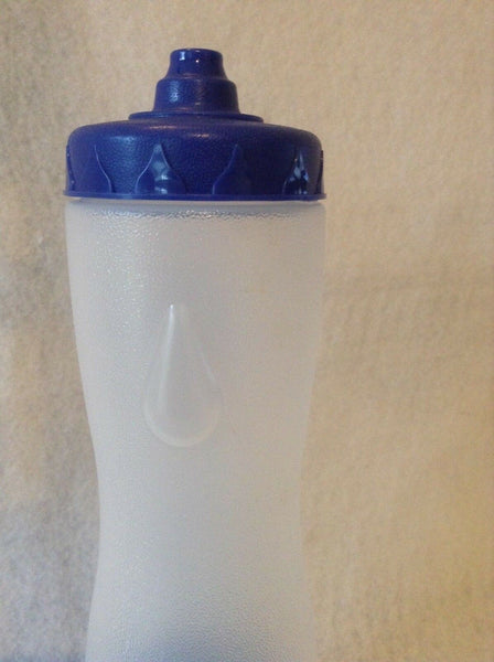 Tupperware 20-oz STOW N GO ECO SPORTS BOTTLE TUMBLER SHEER & BOLD N BLUE