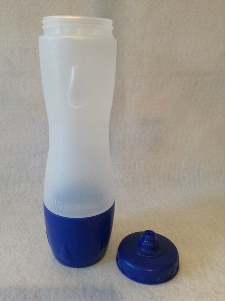 Tupperware 20-oz STOW N GO ECO SPORTS BOTTLE TUMBLER SHEER & BOLD N BLUE