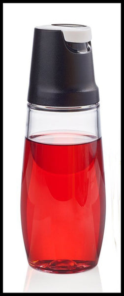 TUPPERWARE 1 TILT N SERVE COUNTERSCAPING POUR ACRYLIC CONTAINER AQUA / WHITE