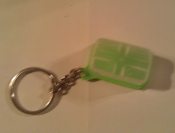 TUPPERWARE Mini RARE FridgeSmart KeyChain Clear / Salsa Kiwi Lime / Snow White - Plastic Glass and Wax ~ PGW
