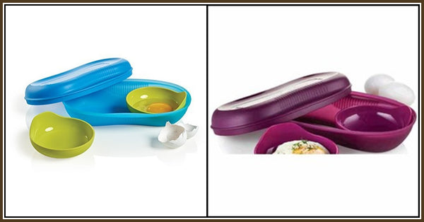 Tupperware Microwave Mini 2.5-cup Rice Maker / Cooker  / Steamer in RHUBARB PURPLE - Plastic Glass and Wax
