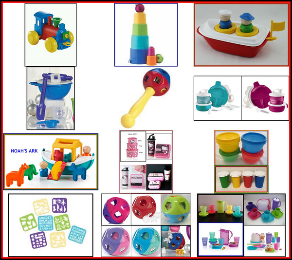 Tupperware 7-oz Bell Tumblers w/ Domed Sippy Sipper Seals Blue Yellow Red & Green NEW