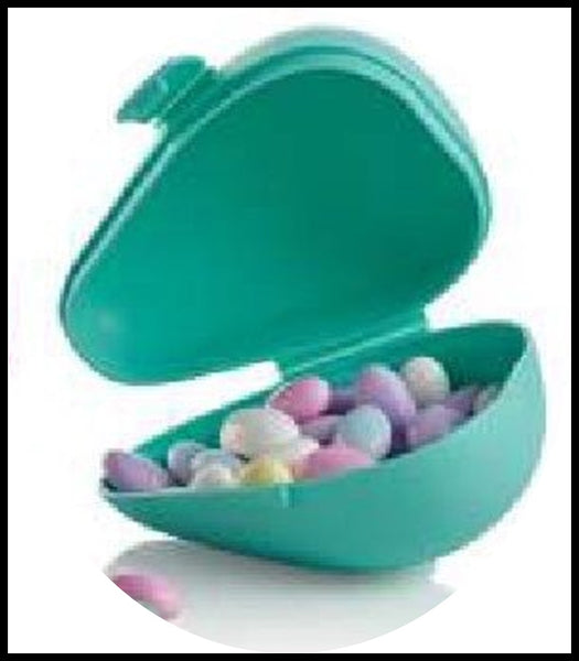 TUPPERWARE Avocado Shaped TEAL Refrigerator Locker Hinged Novelty Keeper