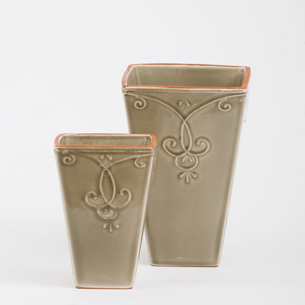 SOUTHERN LIVING AT HOME WILLOW HOUSE BRADSHAW PLANTERS SET 2 VASE NIB