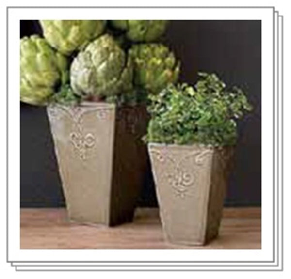 SOUTHERN LIVING AT HOME WILLOW HOUSE BRADSHAW PLANTERS SET 2 VASE NIB