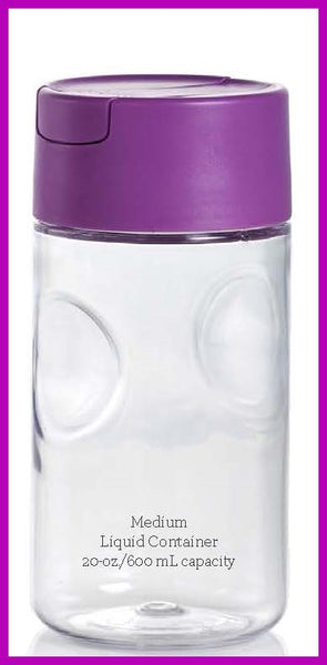 TUPPERWARE 1 LARGE & 1 MEDIUM SET / 2 COUNTERSCAPING LIQUID CONTAINER RADIANT ORCHID - PURPLE