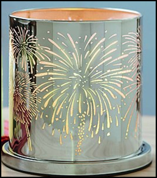 PARTYLITE ENCHANTED SANTA'S SLEIGH SILVER MESH METAL TEALIGHT VOTIVE CANDLE HOLDER