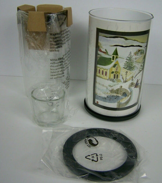 PartyLite  EXPRESS IT VOTIVE TEALIGHT GLASS LUMINARY DIY CANDLE HOLDER NIB - Plastic Glass and Wax