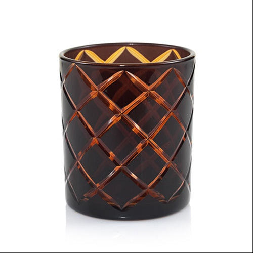YANKEE HARLEQUIN VOTIVE / TEALIGHT ELEGANT TINTED GLASS CANDLE HOLDER
