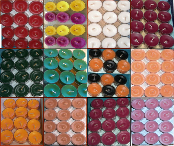 PartyLite Tealight Candles - 1 Box - 1 Dozen Tealights - 12 APRICOT DAISY SCENTED WAX