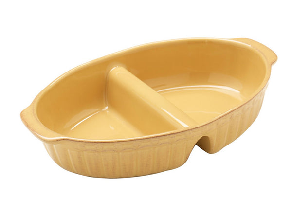 SOUTHERN LIVING AT HOME WILLOW HOUSE GLAZED CERAMIC HYACINTH SPLIT SERVER / DISH - Plastic Glass and Wax ~ PGW