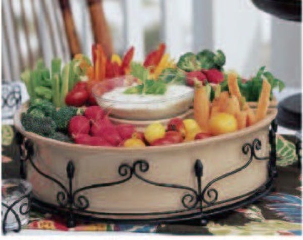 SOUTHERN LIVING AT HOME WILLOW HOUSE MONTCREST SECTIONED SERVING CONTAINER