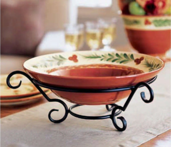 SOUTHERN LIVING @ HOME BOUNTIFUL IRON BOWL / PLATE / PLATTER / COOKBOOK STAND NIB