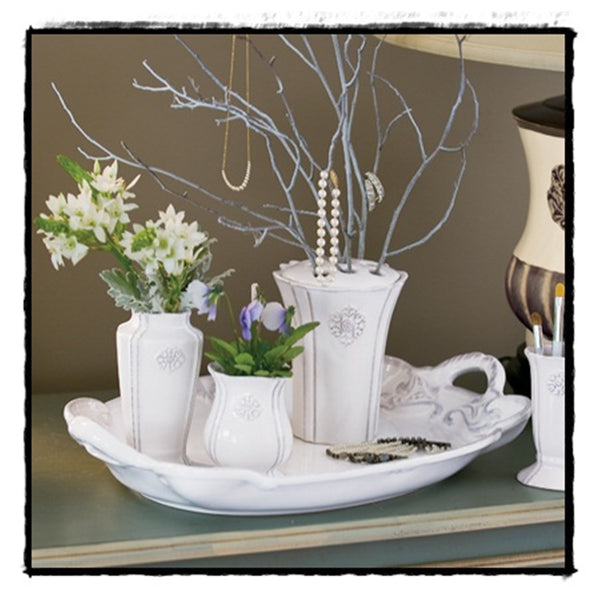 Southern Living AT HOME GLAZED CERAMIC POTTERY PETITE BUD VASE TRIO 3 STYLE VASES - Plastic Glass and Wax ~ PGW