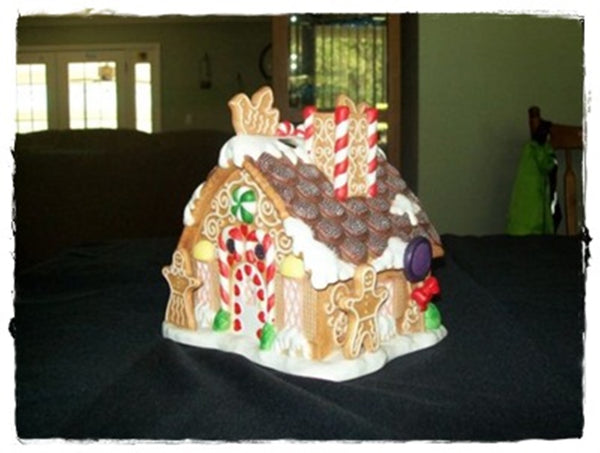 PartyLite GLAZED CERAMIC POTTERY CANDLE SHOP TEALIGHT CANDLE HOUSE HOLDER NIB