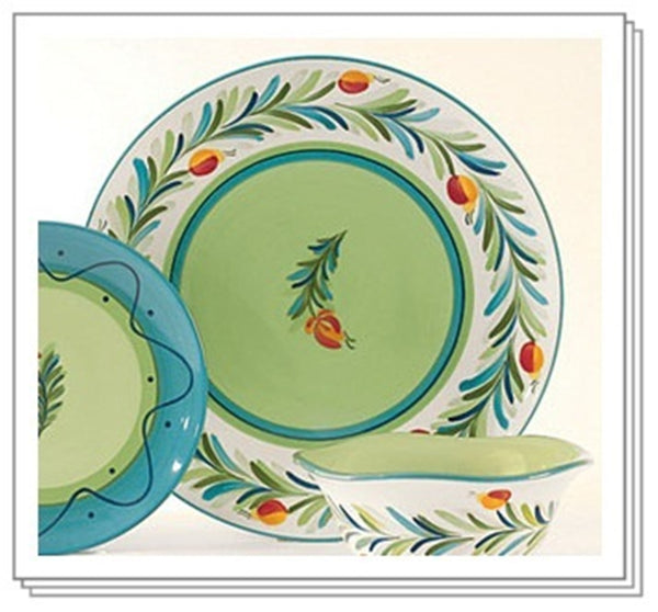 SOUTHERN LIVING AT HOME PITTMAN PROVENCE GARLAND ACCENT BOWLS Set / 2 - Plastic Glass and Wax ~ PGW