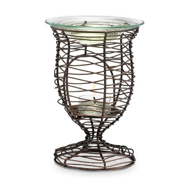 PartyLite RUSTIC WIRE Scent Plus Wax Aroma Melts / Fragrance Simmering Tealight Warmer