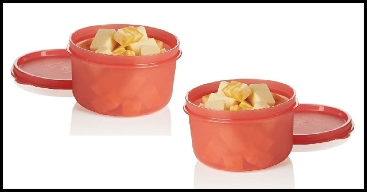Tupperware Medium Cereal Bowls Jr. Set Of 4 Coral Guava 275ml