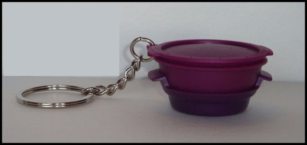 TUPPERWARE Mini Smart Steamer on the Go KeyChain RHUBARB AMETHYST - Plastic Glass and Wax ~ PGW