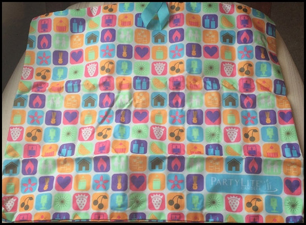 PartyLite Reusable Recyclable Large Carry All Grocery / Beach Bag Tote / Overnight On the Go Bag - Plastic Glass and Wax