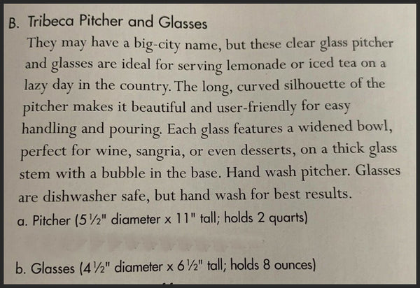 SOUTHERN LIVING AT HOME TRIBECA ELEGANT SERVING PITCHER WITH GLASS STIRRER