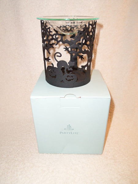 PartyLite TRICK OR TREAT CANDLE SLEEVE & Scent Plus Wax Aroma Melts / Fragrance Simmering Tealight Warmer