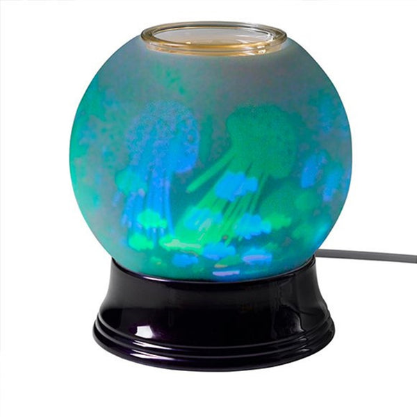 PartyLite Electric ScentGlow Aroma Melts Fragrance Warmer COLOR CHANGING UNDER THE SEA GLOBE - Plastic Glass and Wax