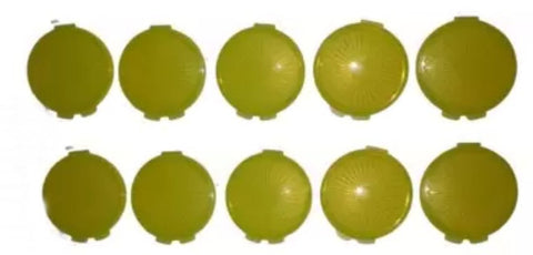 Tupperware 10 LEMON YELLOW CLAMSHELL MULTI-PURPOSE ROUND PILL COIN KEEPER