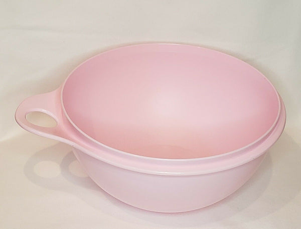 TUPPERWARE THAT'S A BOWL MINI 6-c PINK BOWL w/ WHITE TABBED SEAL - Plastic Glass and Wax ~ PGW
