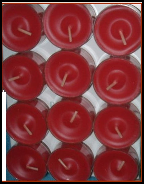 PartyLite Tealight Candles - 1 Box - 1 Dozen Tealights - 12 CANDLES MAHOGANY APPLE