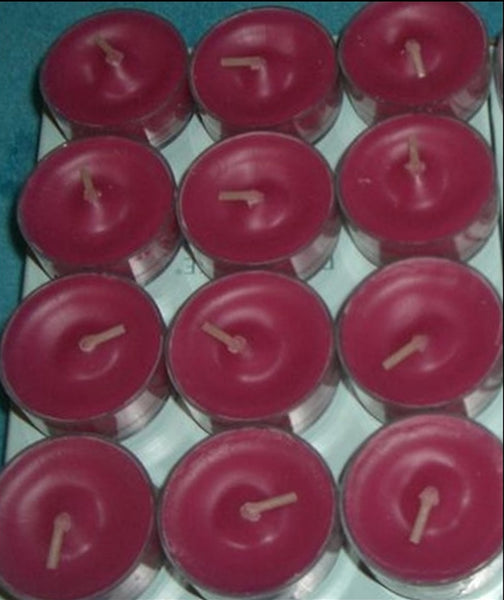 PartyLite Tealight Candles - 1 Box - 1 Dozen Tealights - 12 CANDLES Pomegranate & Fig