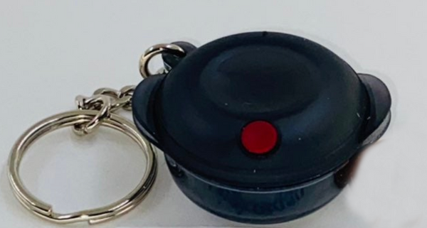 TUPPERWARE 1 Mini RARE BLACK HEAT N SERVE (RED VENT) KEY CHAIN KEYCHAIN KEEPER