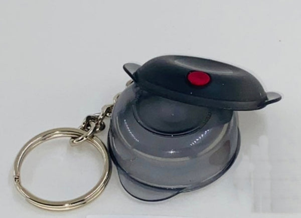 TUPPERWARE 1 Mini RARE BLACK HEAT N SERVE (RED VENT) KEY CHAIN KEYCHAIN KEEPER
