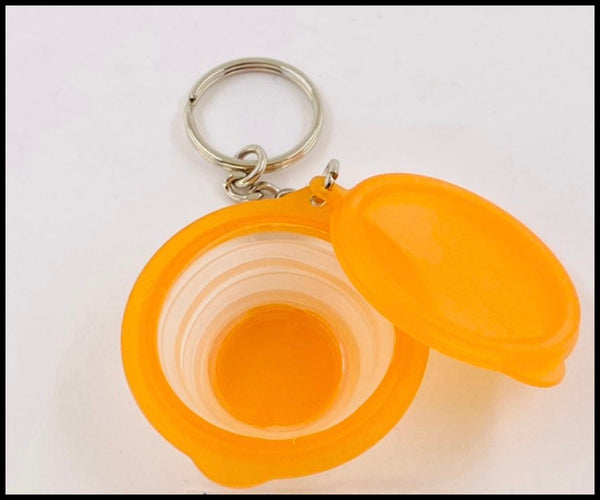 TUPPERWARE 1 Mini RARE TANGERINE ORANGE FLEX FLAT OUT KEY CHAIN KEYCHAIN KEEPER