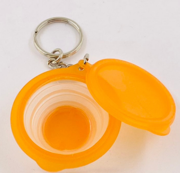 TUPPERWARE 1 Mini RARE TANGERINE ORANGE FLEX FLAT OUT KEY CHAIN KEYCHAIN KEEPER
