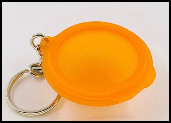 TUPPERWARE 1 Mini RARE TANGERINE ORANGE FLEX FLAT OUT KEY CHAIN KEYCHAIN KEEPER