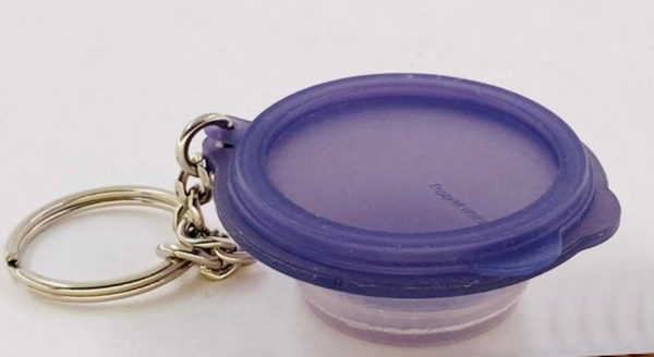 TUPPERWARE 1 Mini RARE TANGERINE ORANGE FLEX FLAT OUT KEY CHAIN KEYCHAIN KEEPER