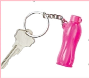 TUPPERWARE 5 Mini ECO AQUA MINI WATER BOTTLE PINK Key Chains NEW