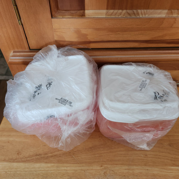 TUPPERWARE 4 SQUARE LUNCH-IT DIVIDED DISH / CONTAINERS / WATERMELON KEEPERS w/ SNOW WHITE SEAL (Copy)