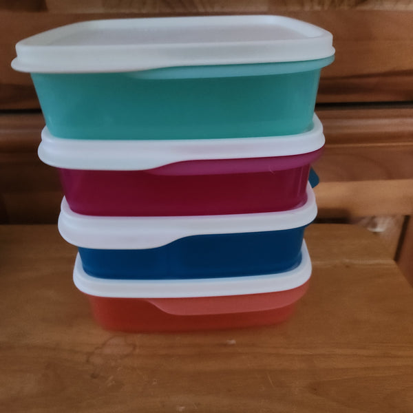 TUPPERWARE 4 SQUARE LUNCH-IT DIVIDED DISH / CONTAINERS / WATERMELON KEEPERS w/ SNOW WHITE SEAL (Copy)