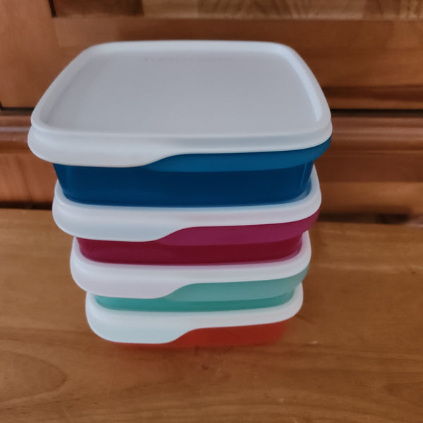 TUPPERWARE 4 SQUARE LUNCH-IT DIVIDED DISH / CONTAINERS / WATERMELON KEEPERS w/ SNOW WHITE SEAL (Copy)