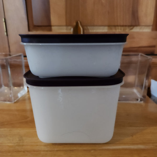 TUPPERWARE FREEZER MATES PLUS SNOWFLAKE STORAGE CONTAINER SMALL DEEP PURPLE SEAL 4.75-C