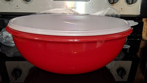 TUPPERWARE FIX N MIX 26-c EXTRA LARGE MIXING SERVING STARLIGHT SPARKLE BOWL W/ PEARL SEAL - Plastic Glass and Wax ~ PGW